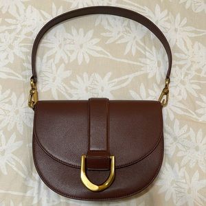 Charles & Keith Gabine Leather Saddle Bag